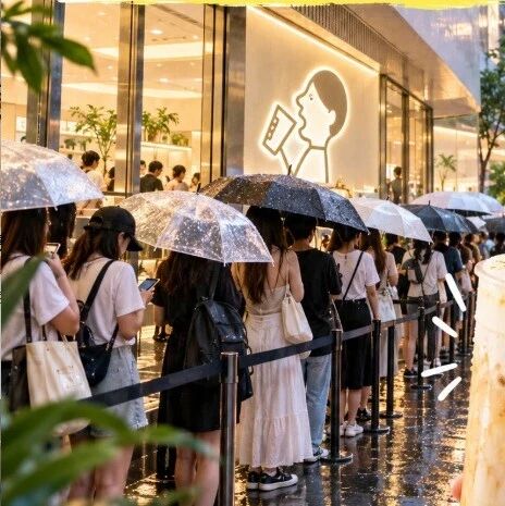 冒雨排3小时、黄牛炒到150元一杯，喜茶曼谷首店凭啥这么火？
